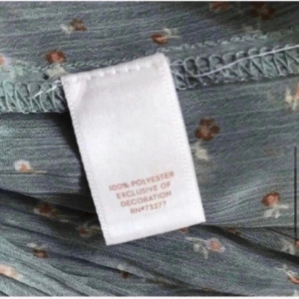 Blouse LC Lauren Conrad Green Small Sheer Floral - Picture 8 of 8